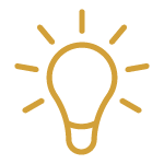 Light bulb icon representing innovative detox solutions and metabolic support at Eterna Wellness.