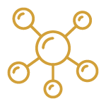 Icon representing interconnected nutrients and antioxidants, symbolizing Eterna Wellness's focus on immunity IV therapies for health and recovery.