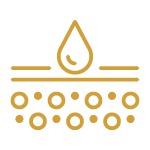 Icon representing skin hydration and health, highlighting the benefits of Blue Light Therapy for acne treatment and skin rejuvenation at Eterna Wellness.